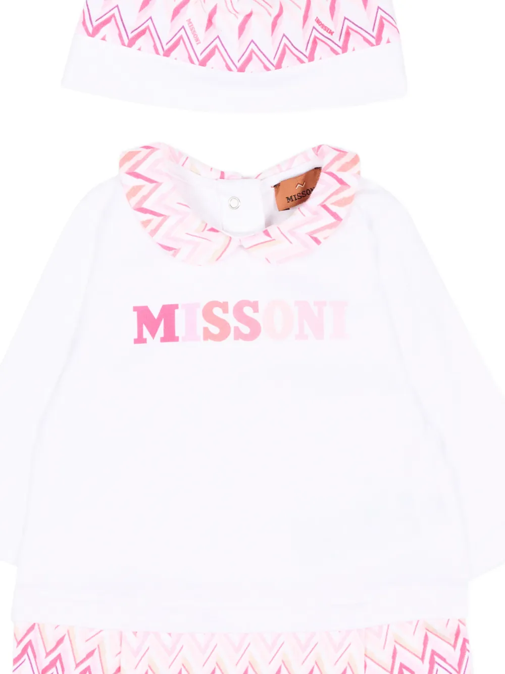 Missoni Zigzag-pattern Babygrow Set In Multi