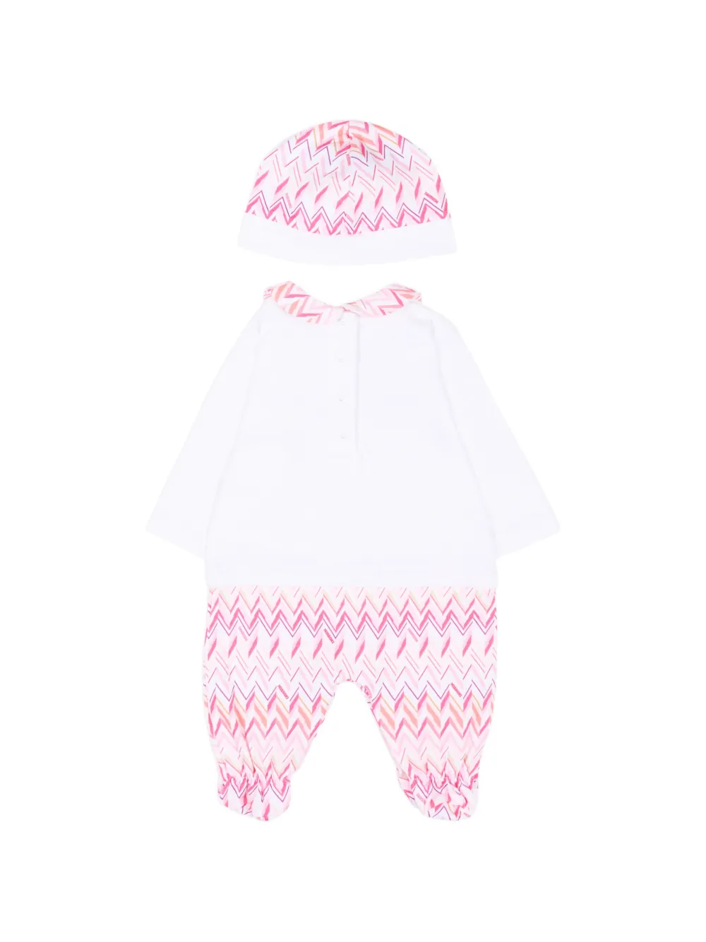 Missoni Zigzag-pattern Babygrow Set In Multi