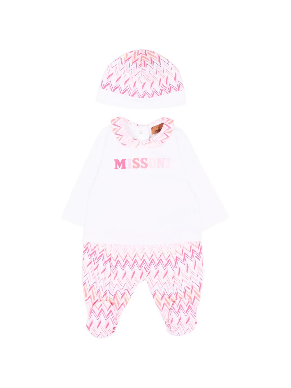Missoni Zigzag-pattern Babygrow Set In Multi