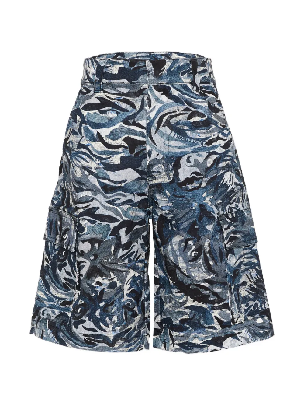 Just Cavalli Kids cotton cargo shorts - Blau
