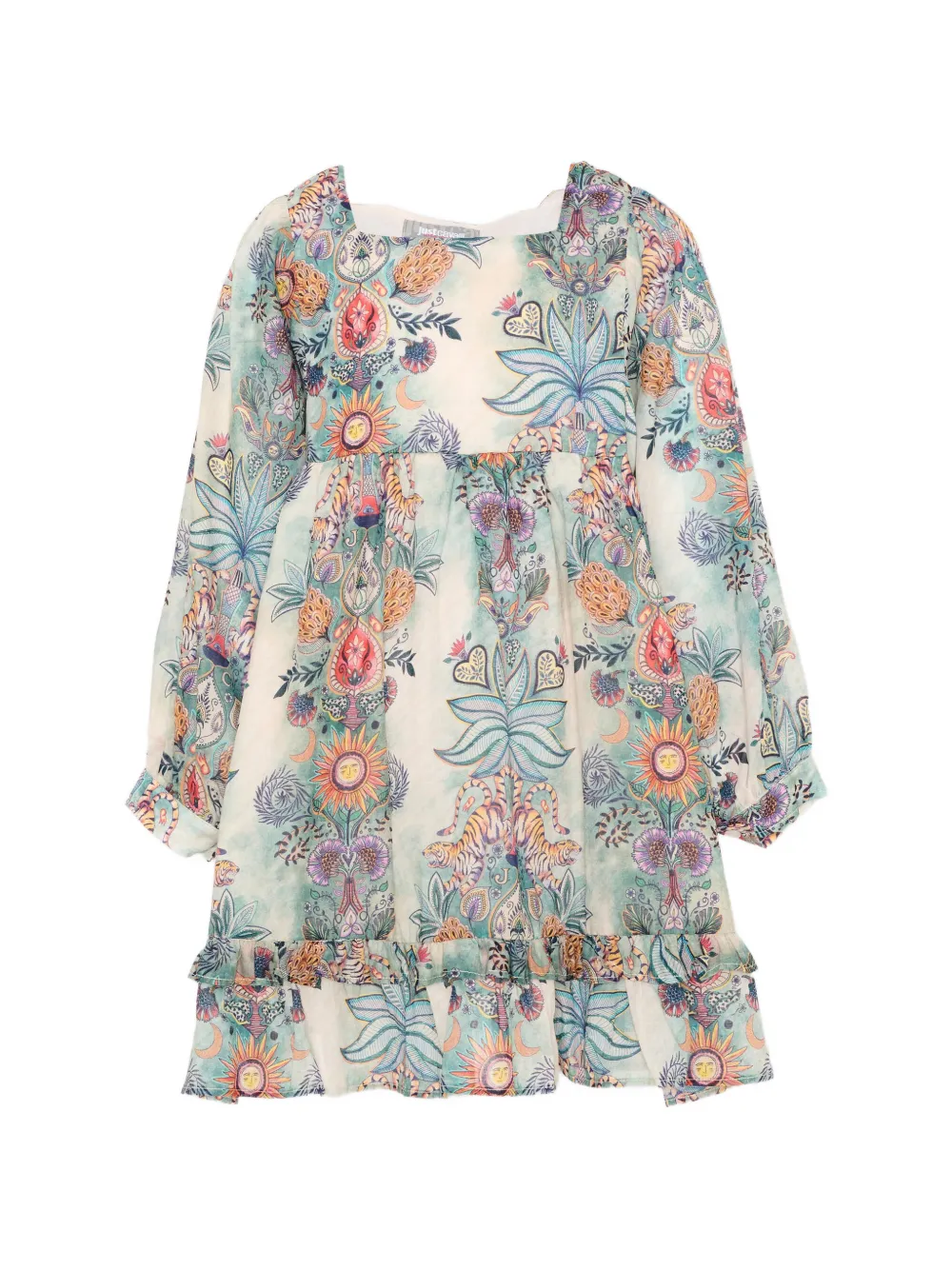 Just Cavalli Kids floral-print dress - Neutrals