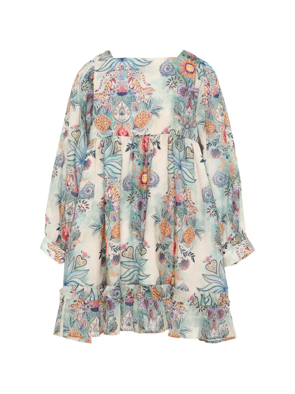 Just Cavalli Kids Jurk met bloemenprint Beige