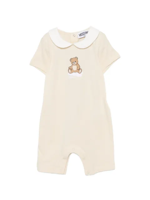 Moschino Kids peter-pan collar teddy romper