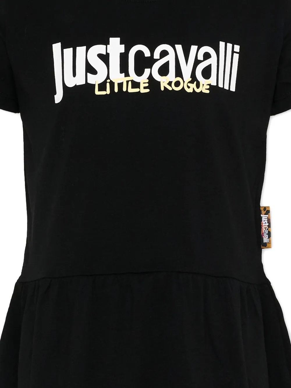 Just Cavalli Kids Katoenen jurk Zwart