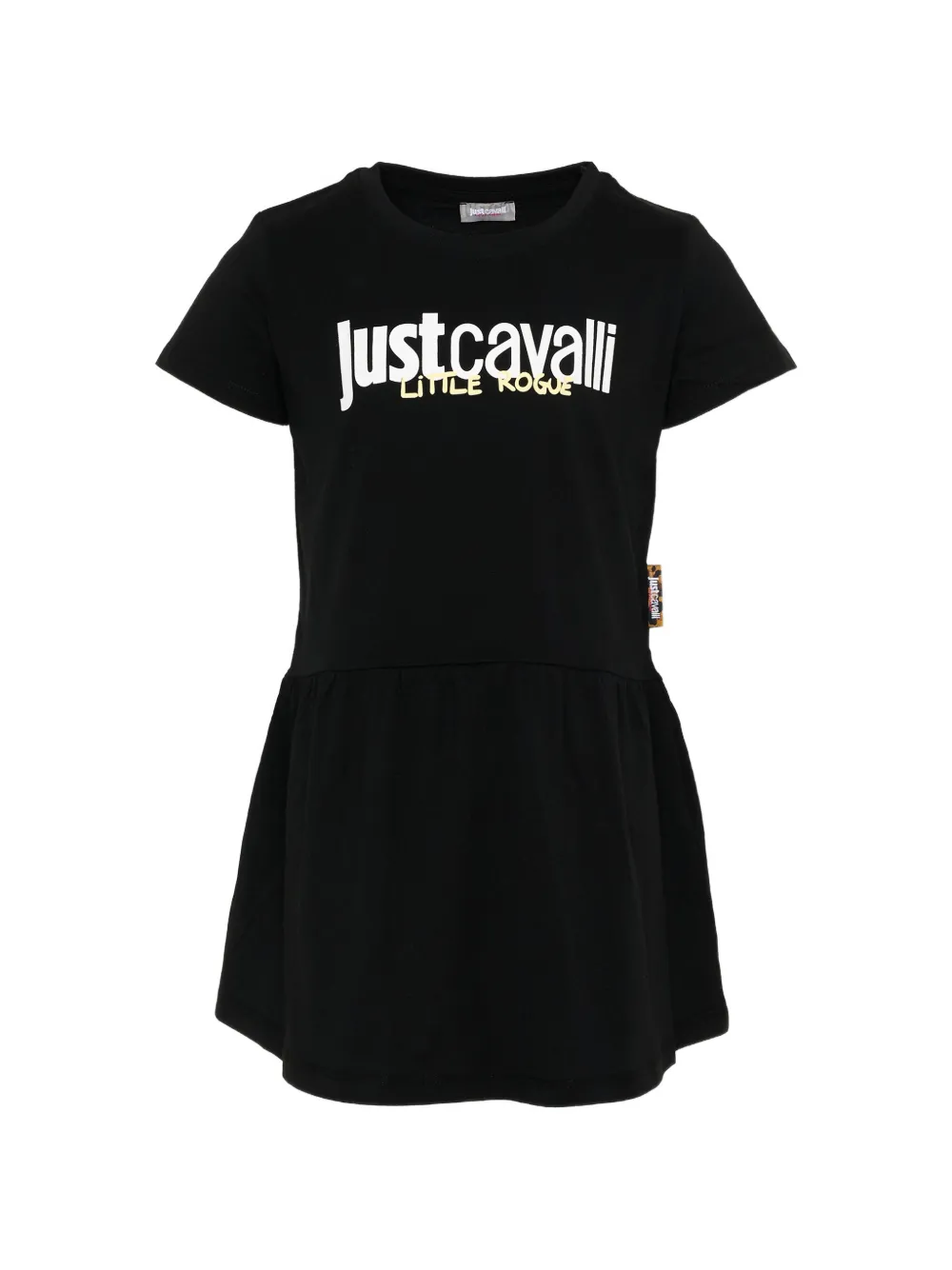 Just Cavalli Kids' Cotton Dress In Black
