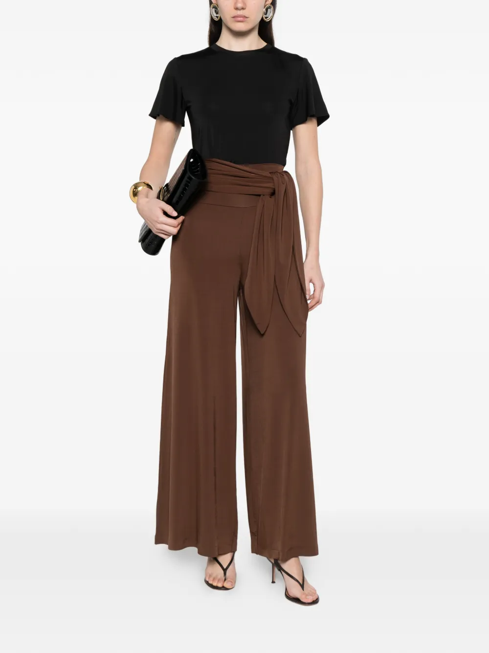  Marella Zinnia Tie-back T-shirt - Black 