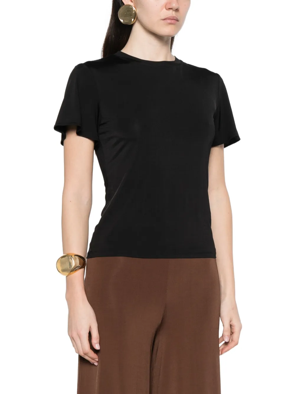  Marella Zinnia Tie-back T-shirt - Black 