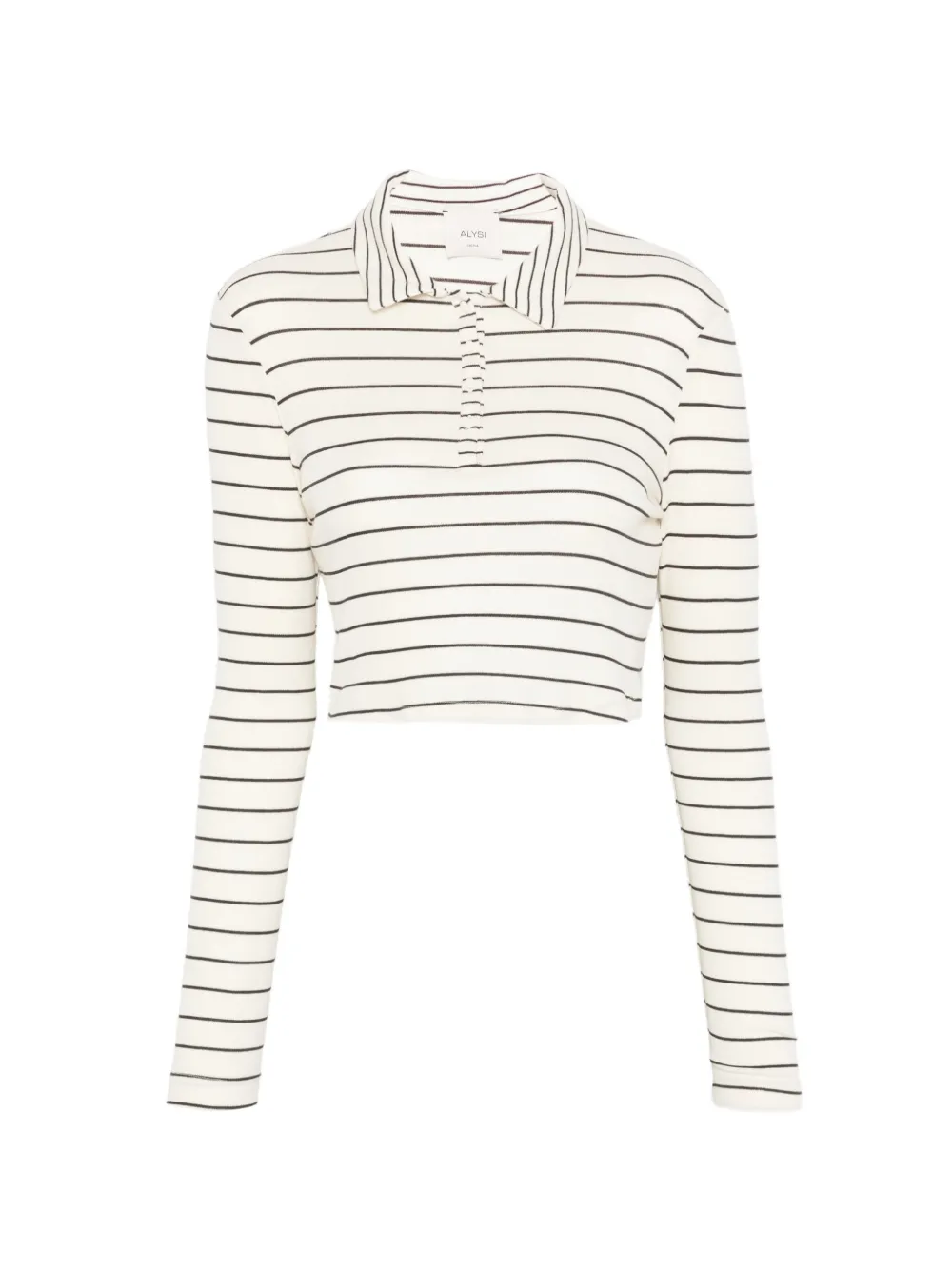 Alysi striped polo top - Bianco
