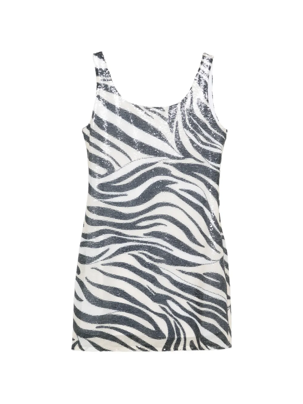 Marella Nigella zebra-print mini dress - Bianco