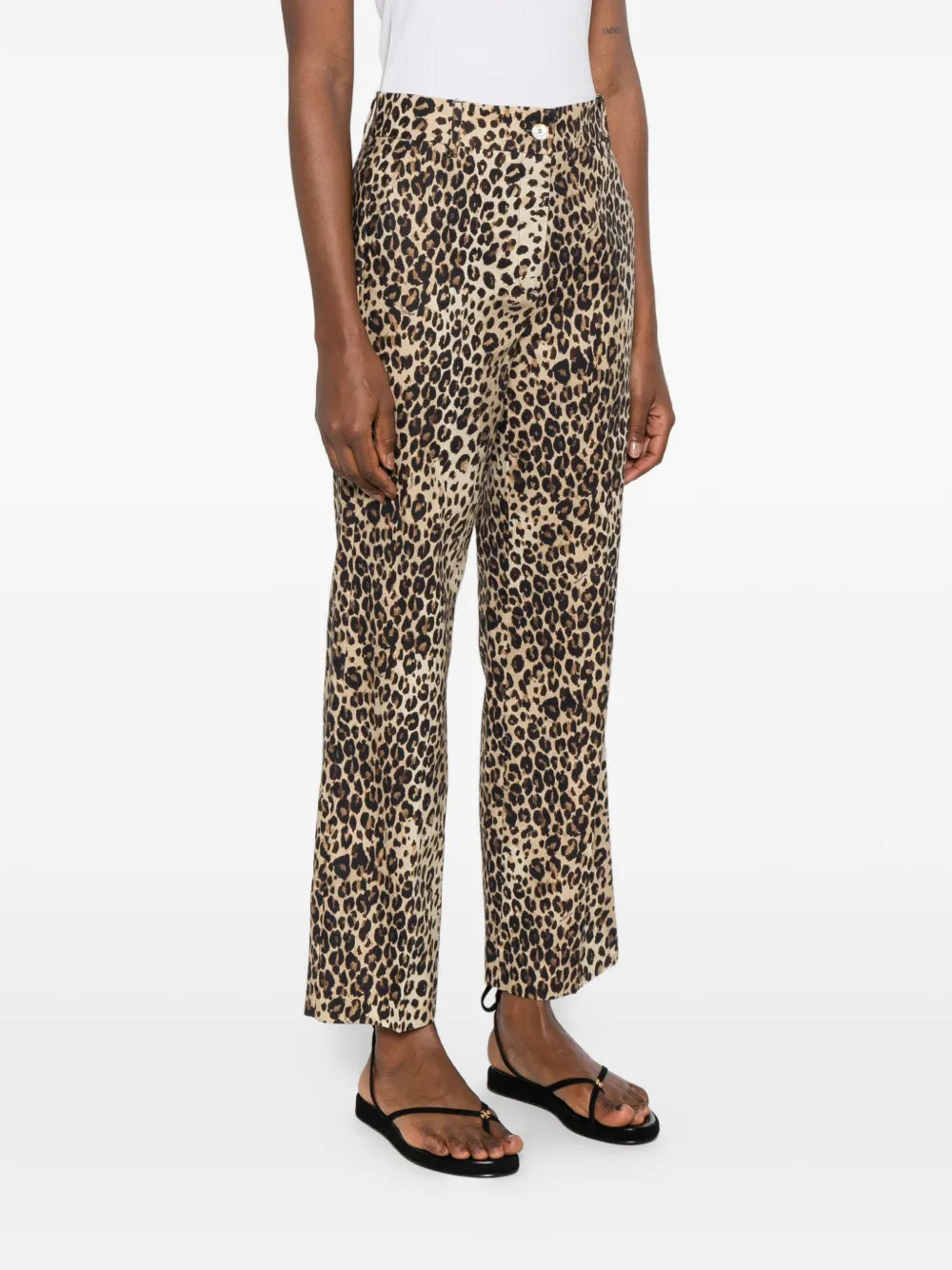  Marella Leopard-print Trousers - Neutrals 