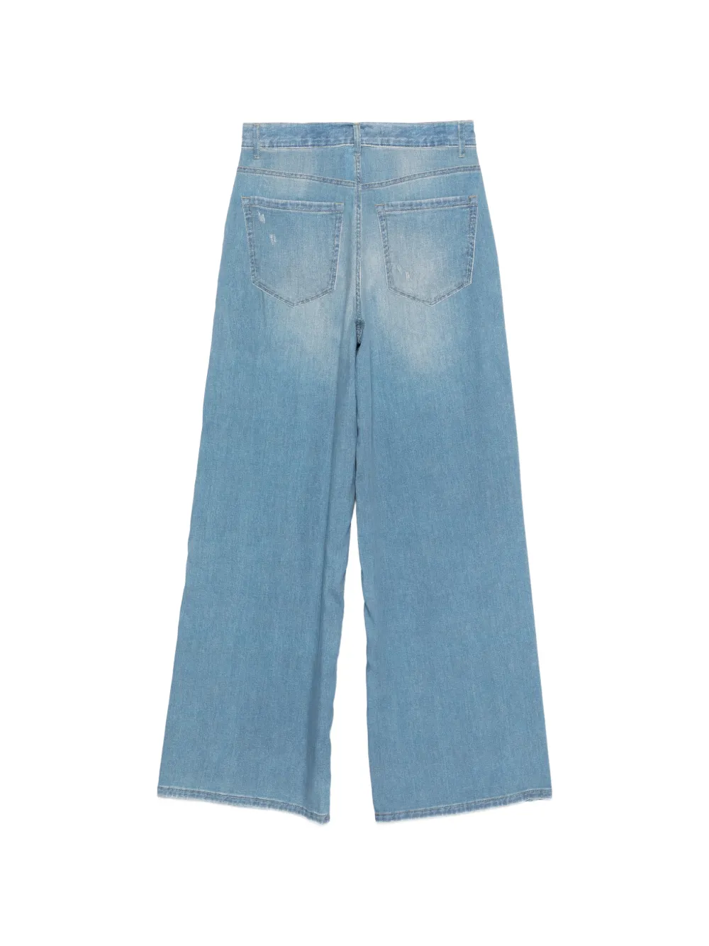 Marella Mlspagina palazzo broek met gerafeld effect Blauw