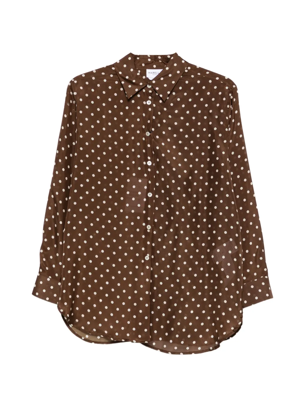 Marella Angio polka dot-pattern shirt - Marrone