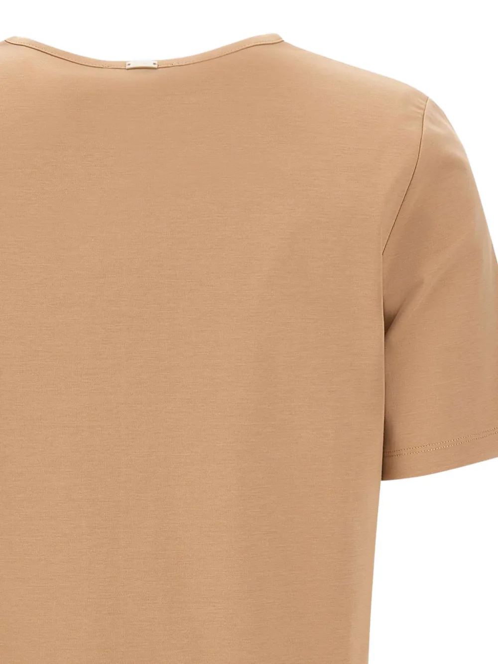 Herno Button Side Slit T-shirt In Brown