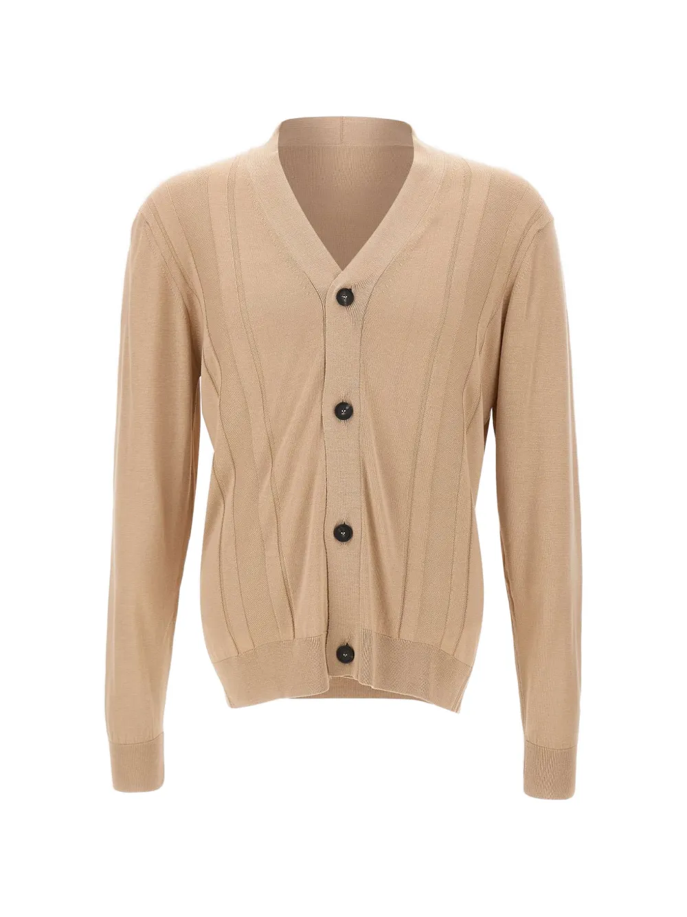 Tagliatore Moore V-neck ribbed cardigan - Neutrals