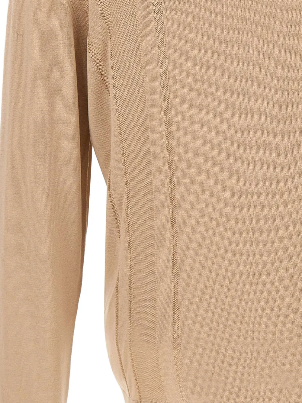 Tagliatore Moore geribbeld vest met V-hals Beige
