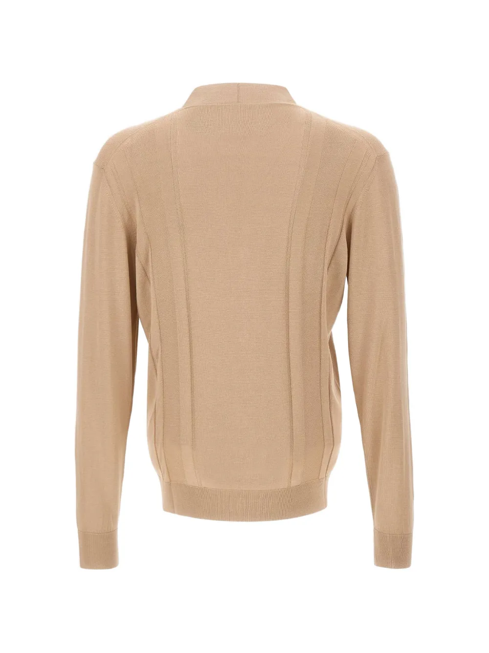Tagliatore Moore geribbeld vest met V-hals Beige