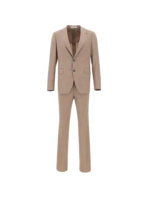 Tagliatore contrast-button lapel-pin suit