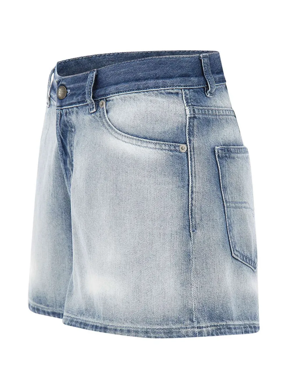 Diesel De-helios Faded High-rise Shorts - Blue 