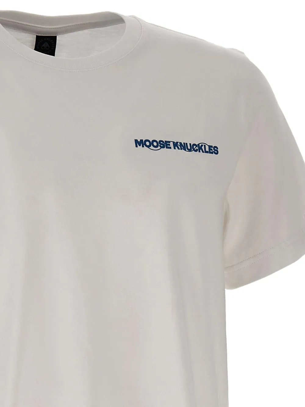 Moose Knuckles Mindfold T-shirt met korte mouwen en grafische print Beige