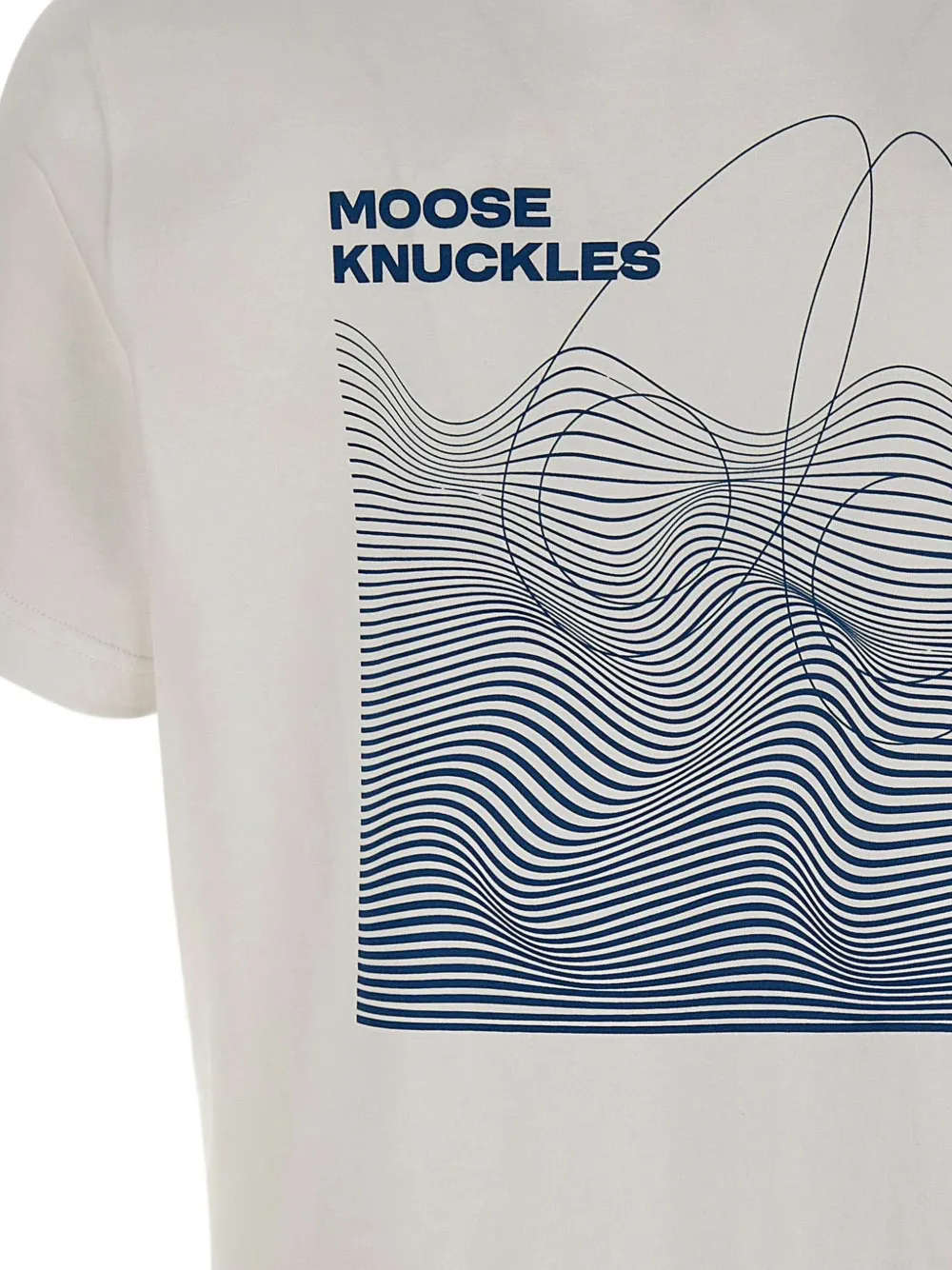 Moose Knuckles Mindfold T-shirt met korte mouwen en grafische print Beige