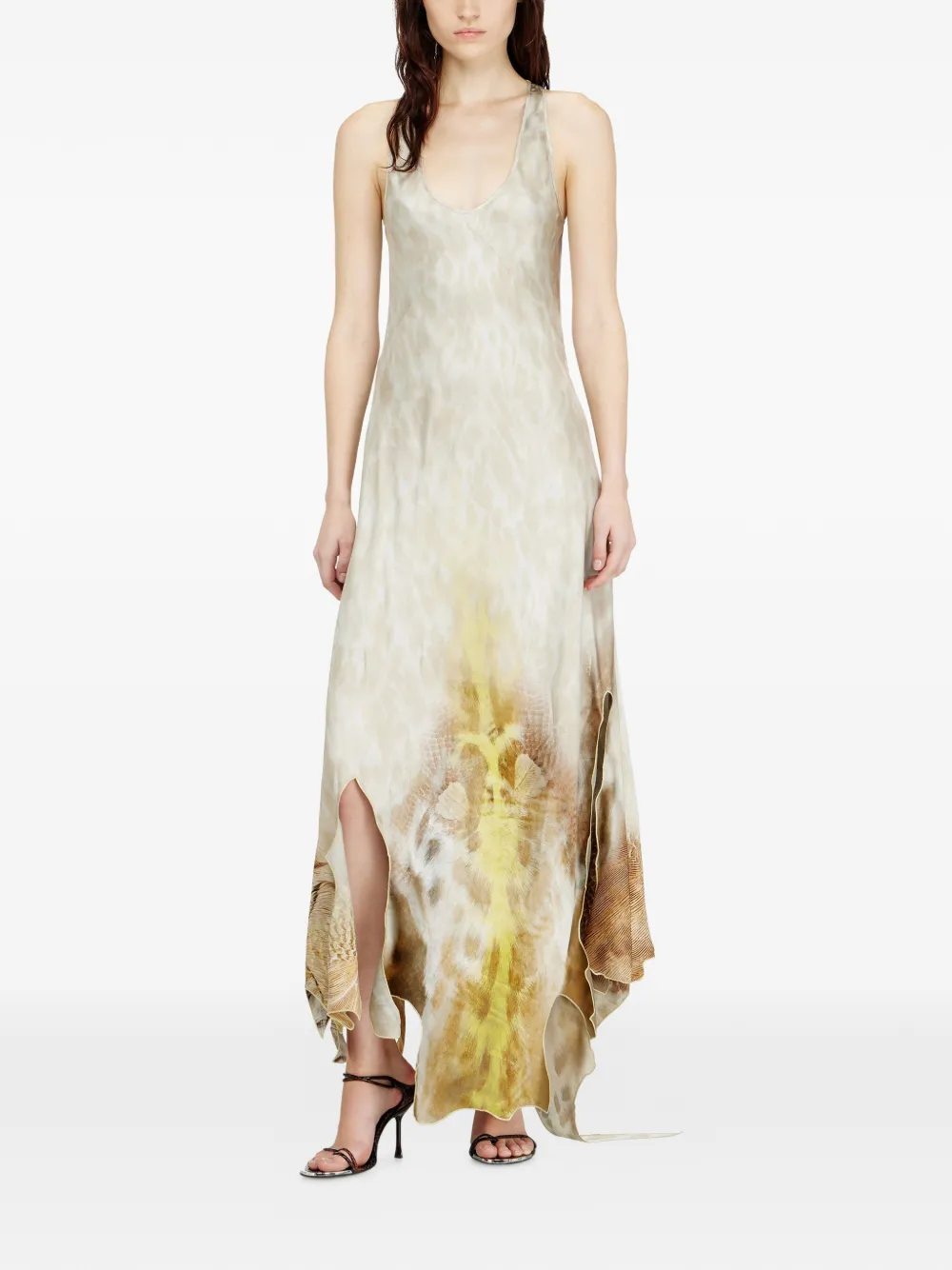 Diesel D-Ikara asymmetrische jurk Beige