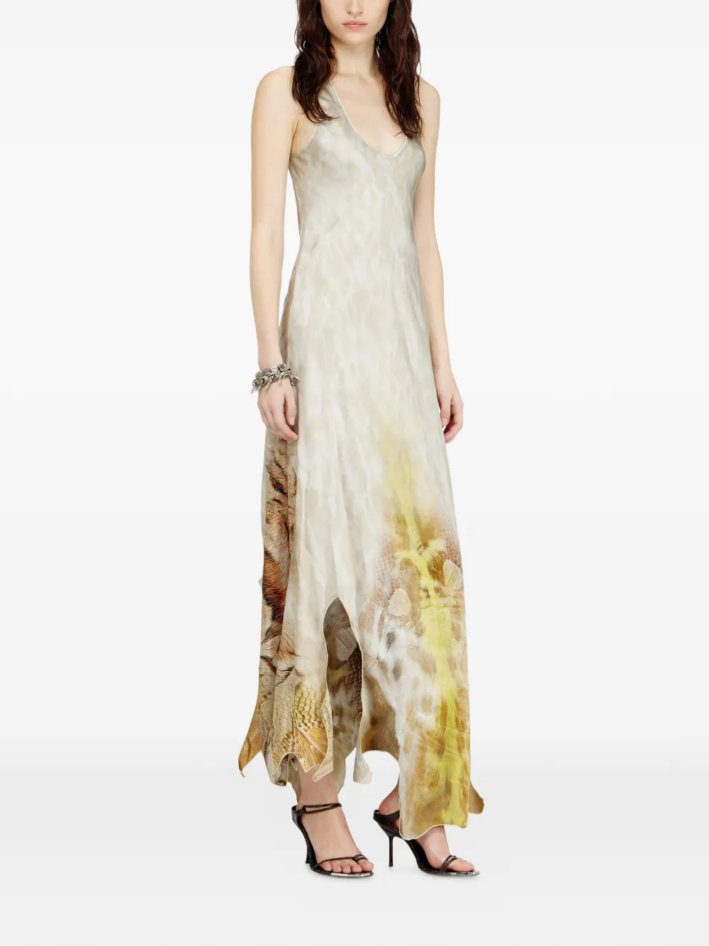 Diesel D-Ikara asymmetrische jurk Beige