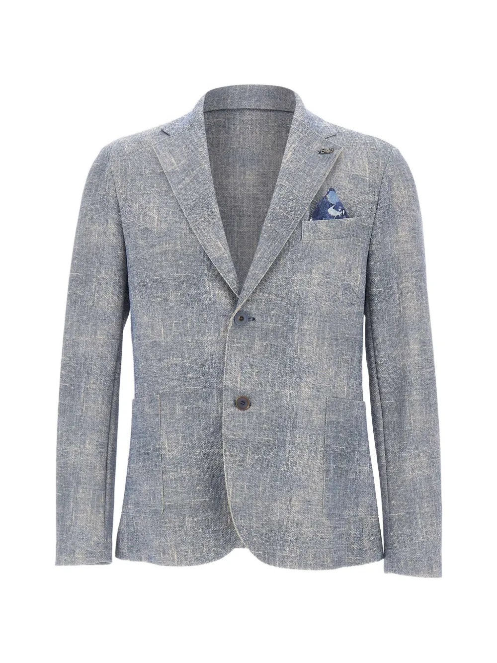 Bob Honeycomb Texture Patch Pocket Blazer In Gray