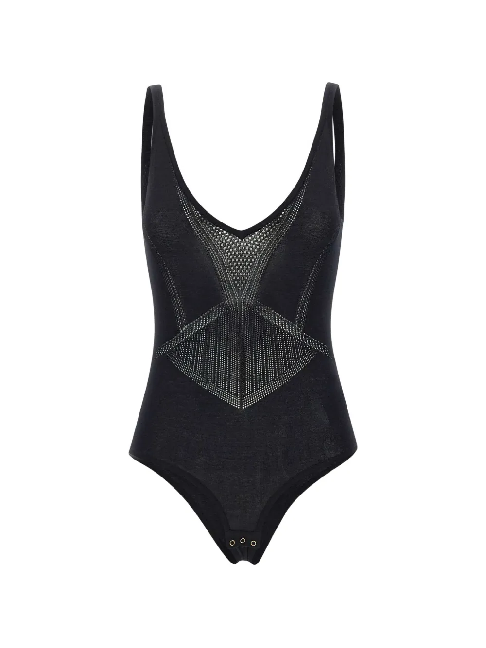 Elisabetta Franchi openwork geometric-details bodysuit - Nero