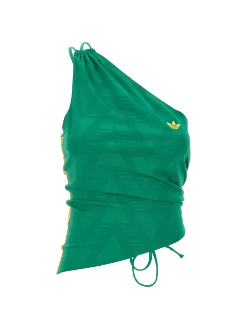 adidas one-shoulder gathered top