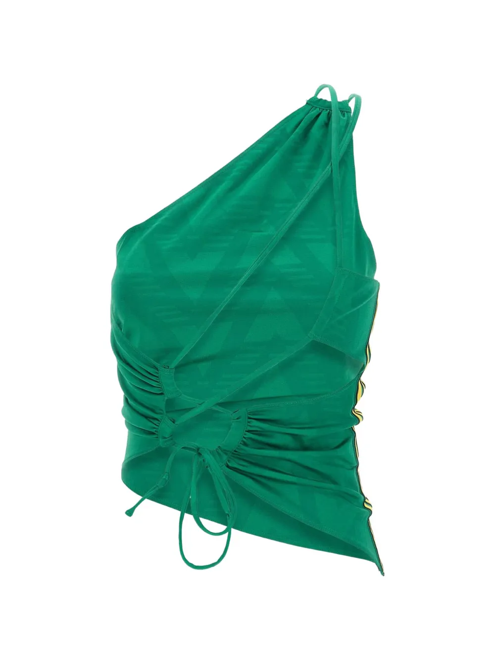  Adidas One-shoulder Gathered Top - Green 