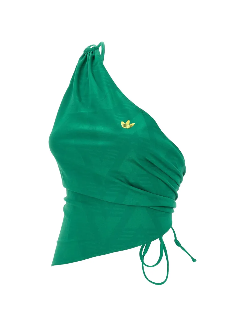  Adidas One-shoulder Gathered Top - Green 