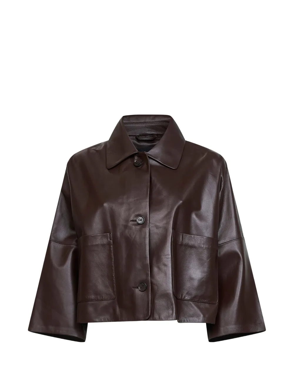 Arma pocket leather jacket - Marrone