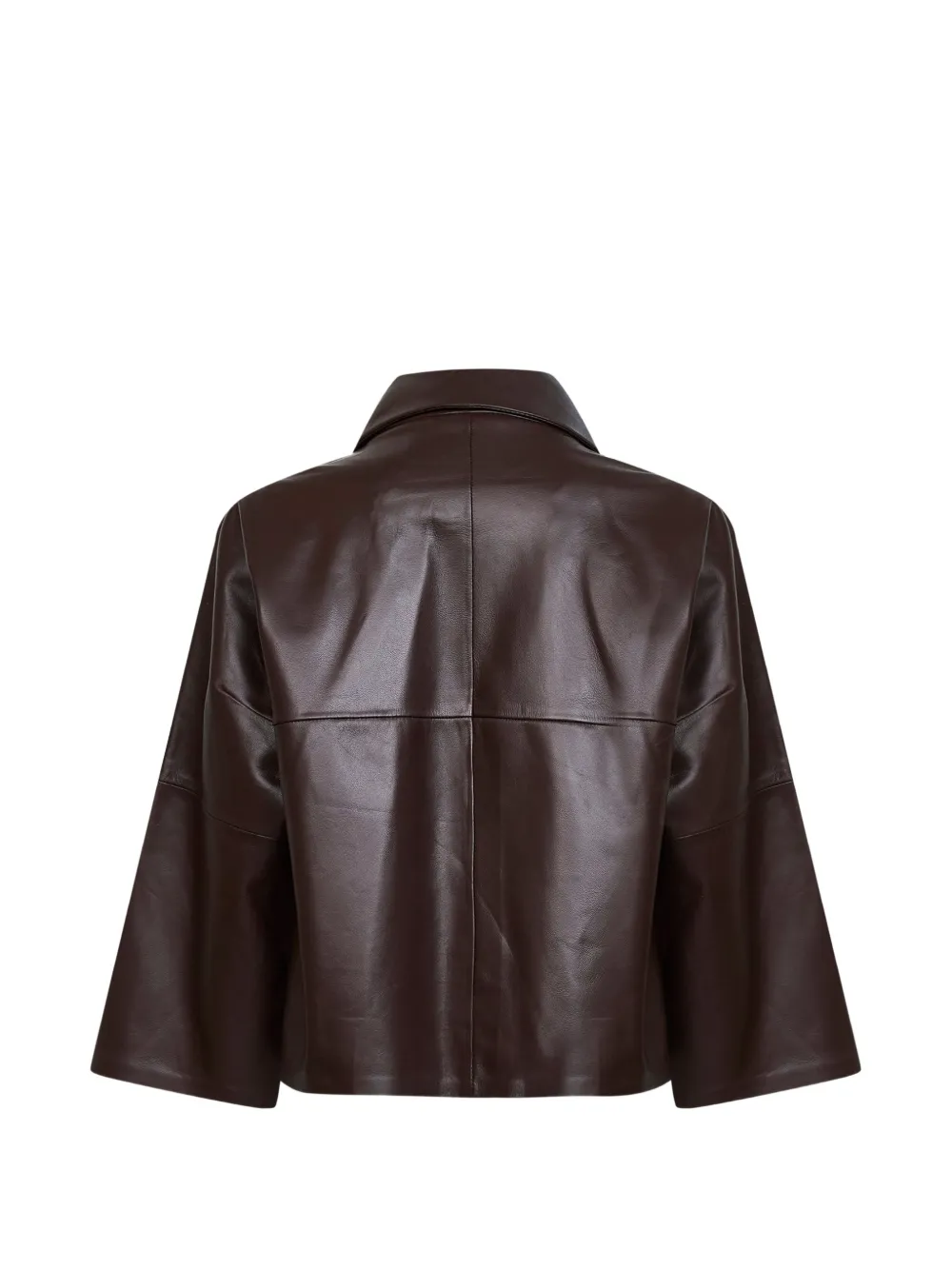  Arma Pocket Leather Jacket - Brown 