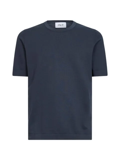 D4.0 playera tejida de canalé con cuello redondo