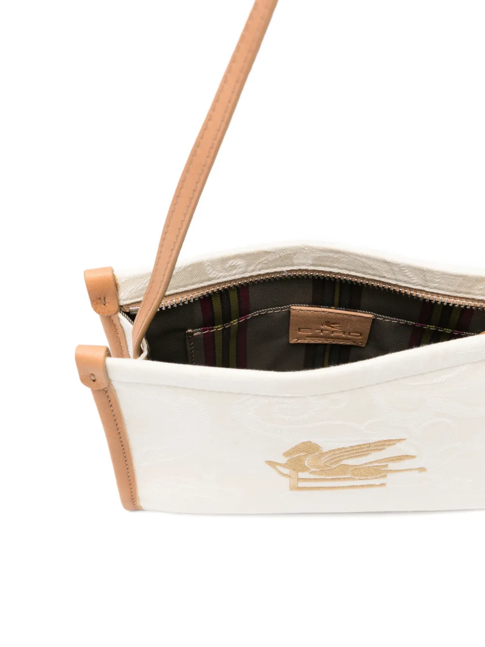 Embroidered Top-Handle Bag