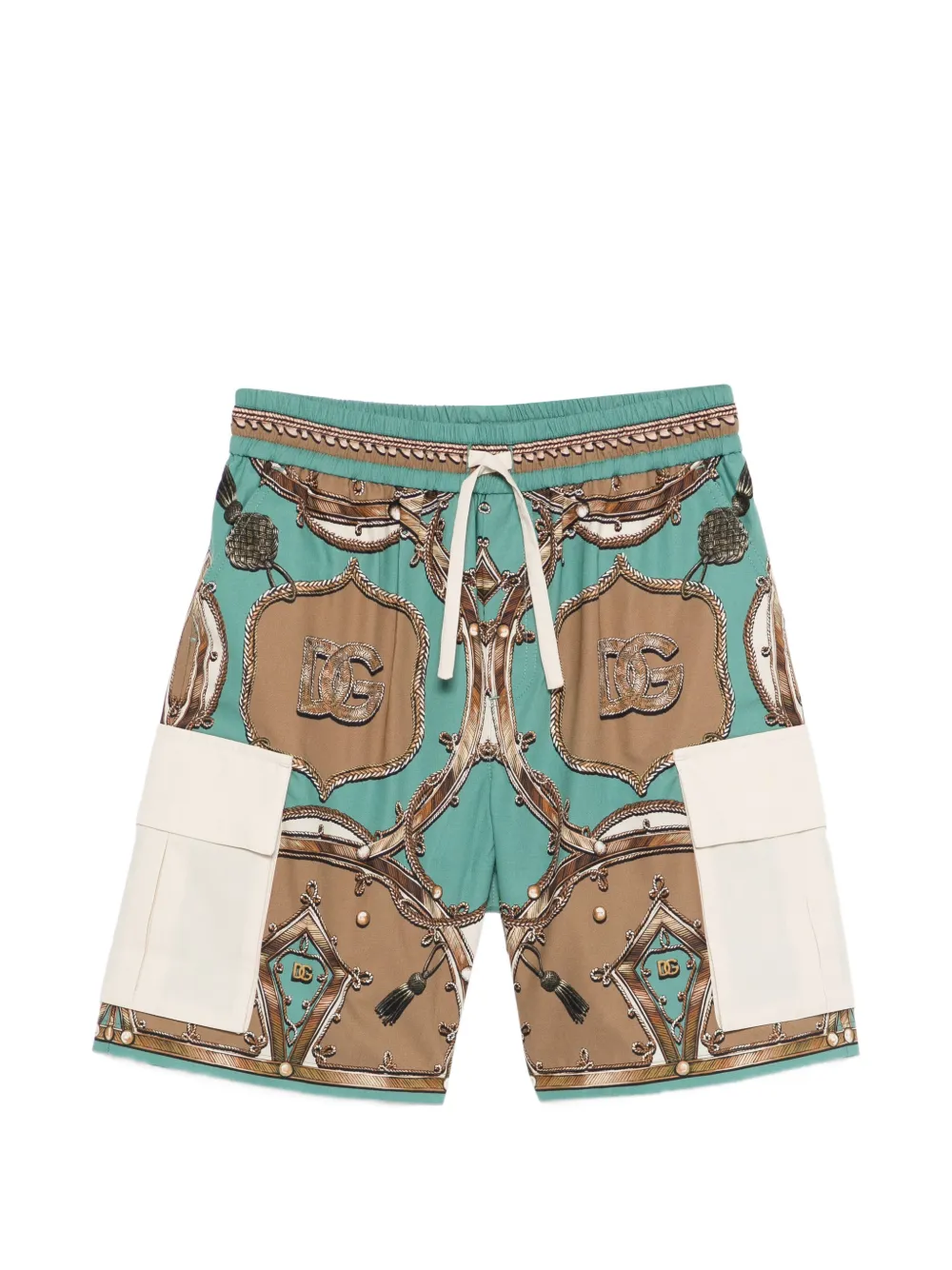 Dolce & Gabbana Kids cargo patterned shorts - Blu