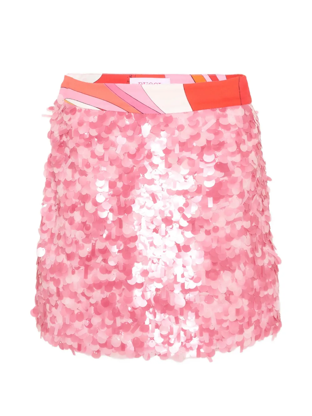 PUCCI Junior sequin-panelled mini skirt - Rosa