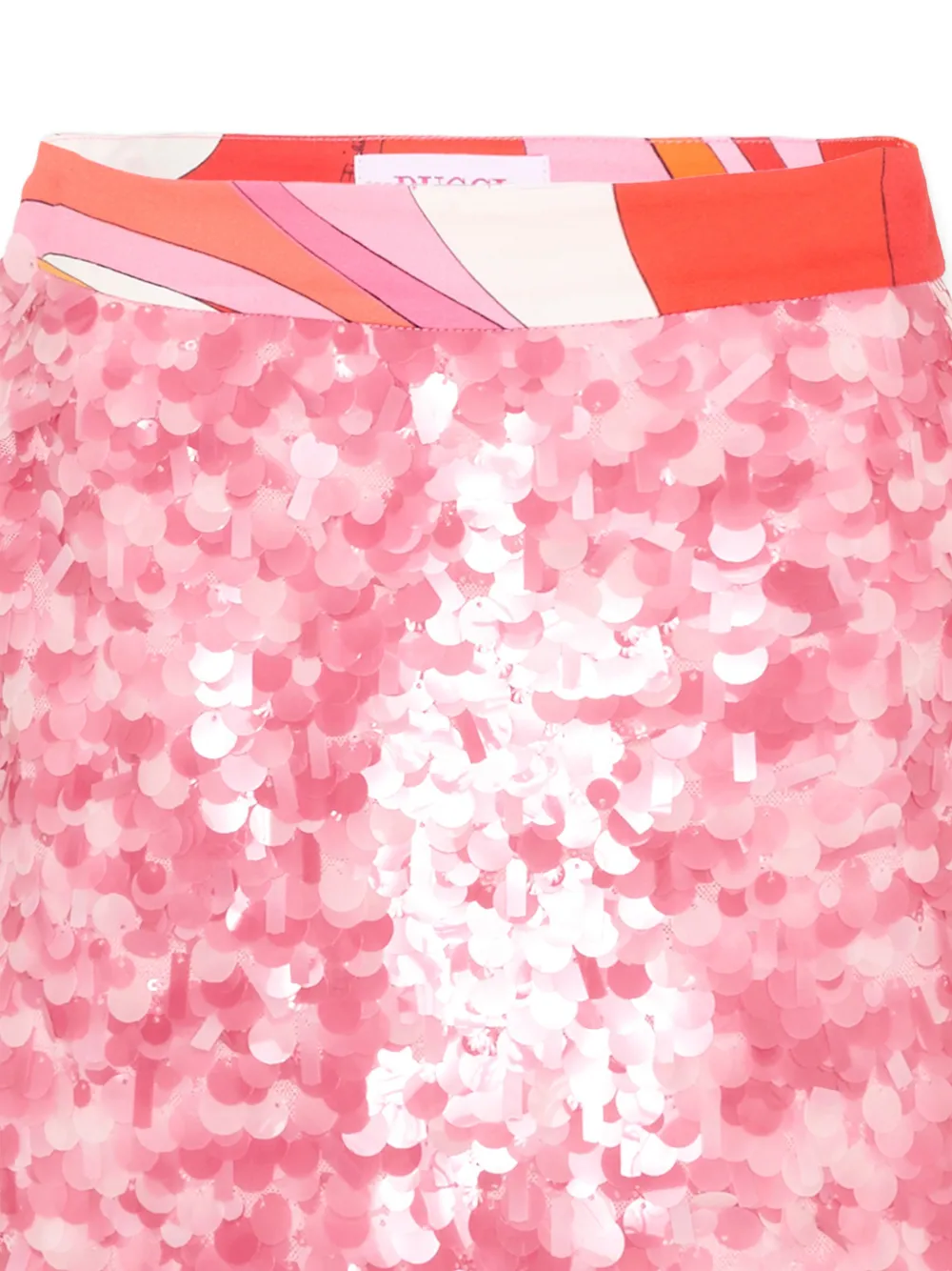 Pucci Junior Sequin-panelled Mini Skirt In Multi