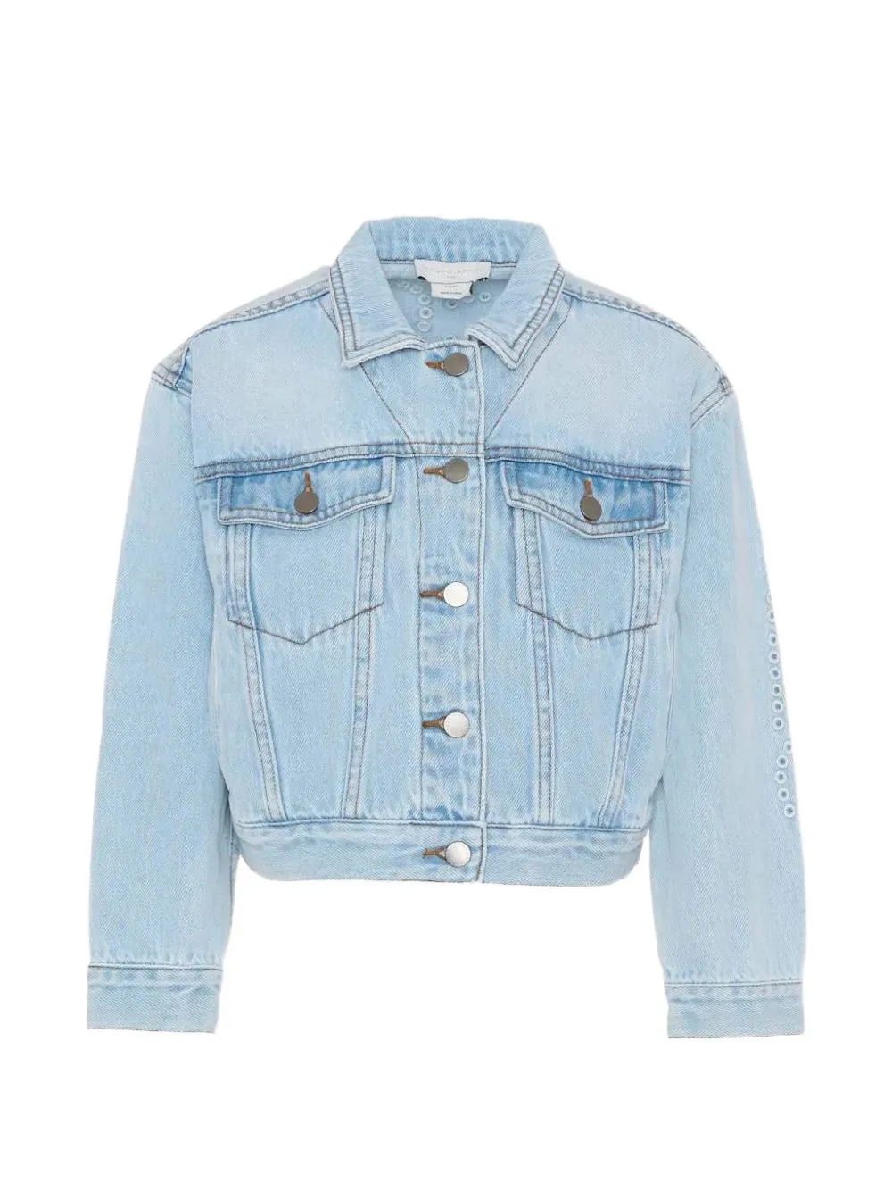 Stella McCartney Kids eyelet denim jacket - Blu