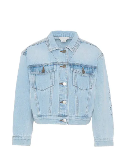 Stella McCartney Kids eyelet denim jacket