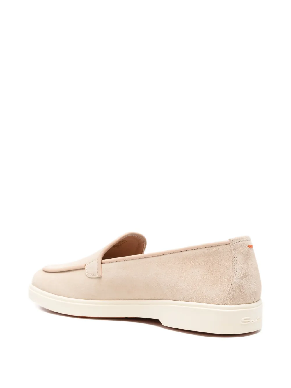 Santoni suede loafers Beige