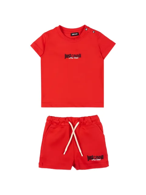 Just Cavalli Kids logo-detail shorts set