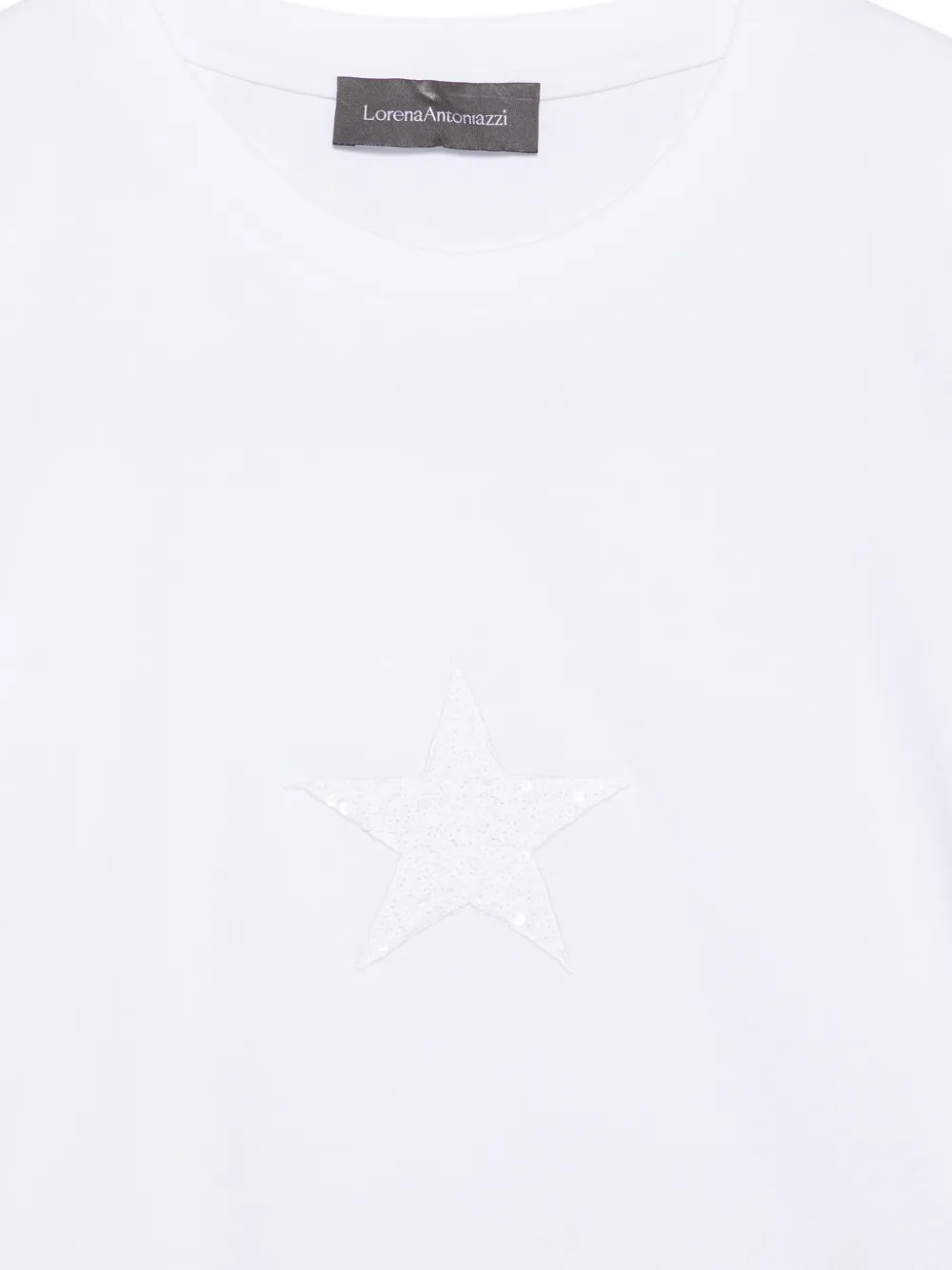 Lorena Antoniazzi T-shirt met ster-applicatie Wit
