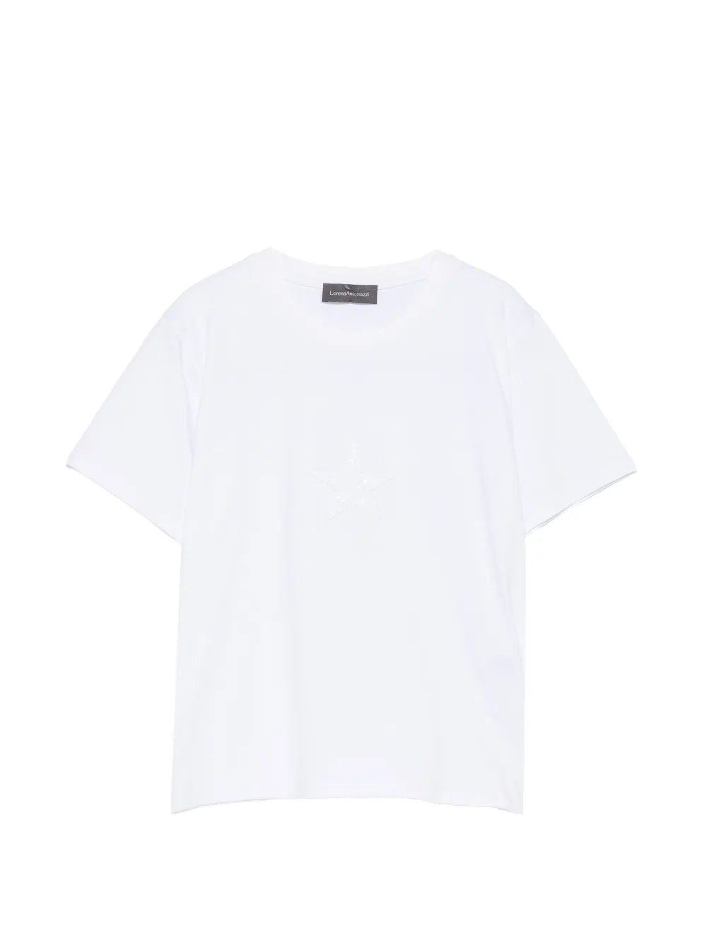 Lorena Antoniazzi star appliqué T-shirt - Bianco
