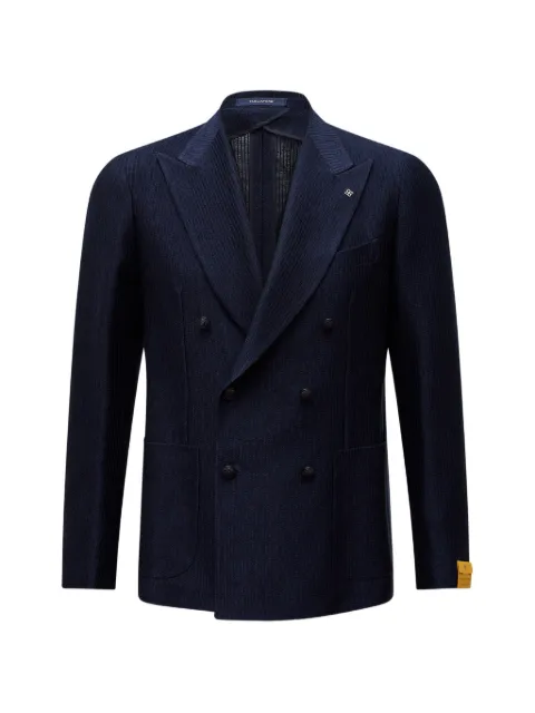 Tagliatore double-breasted textured blazer