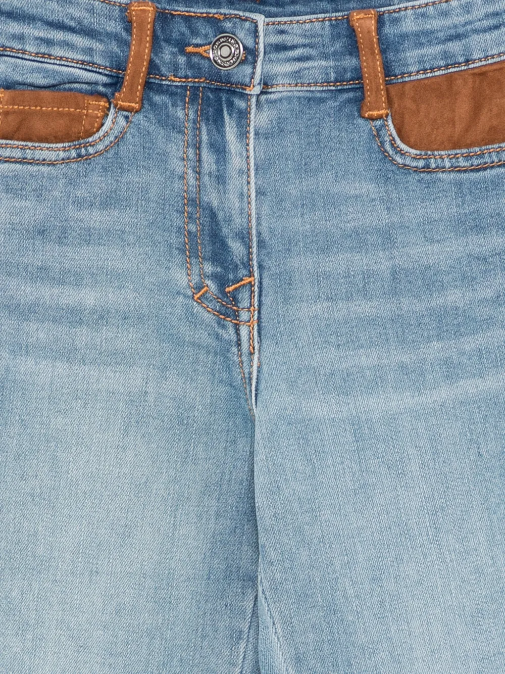 Floral-Embroidered Panelled Trousers