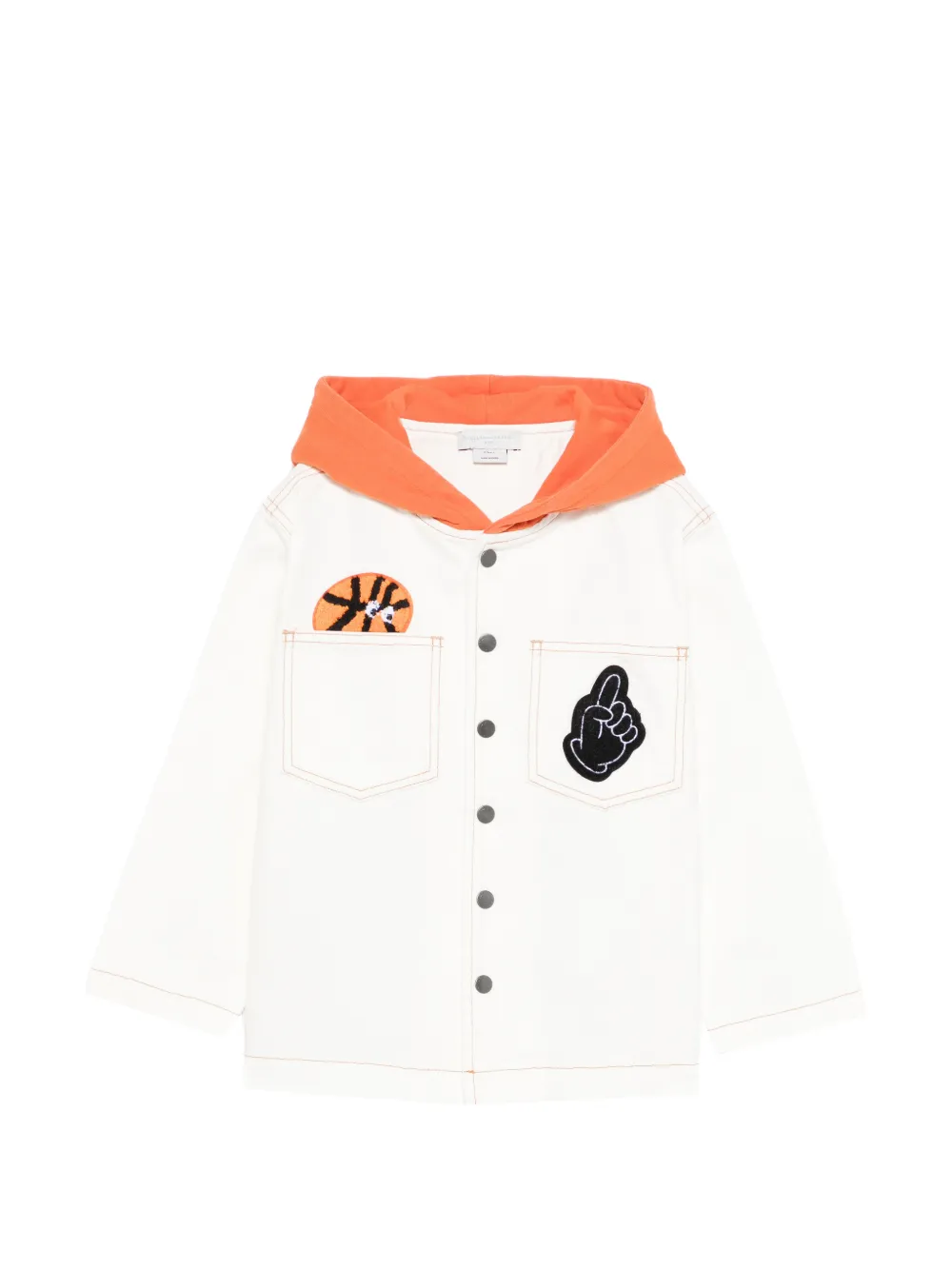 Stella McCartney Kids appliqué hooded jacket - Bianco