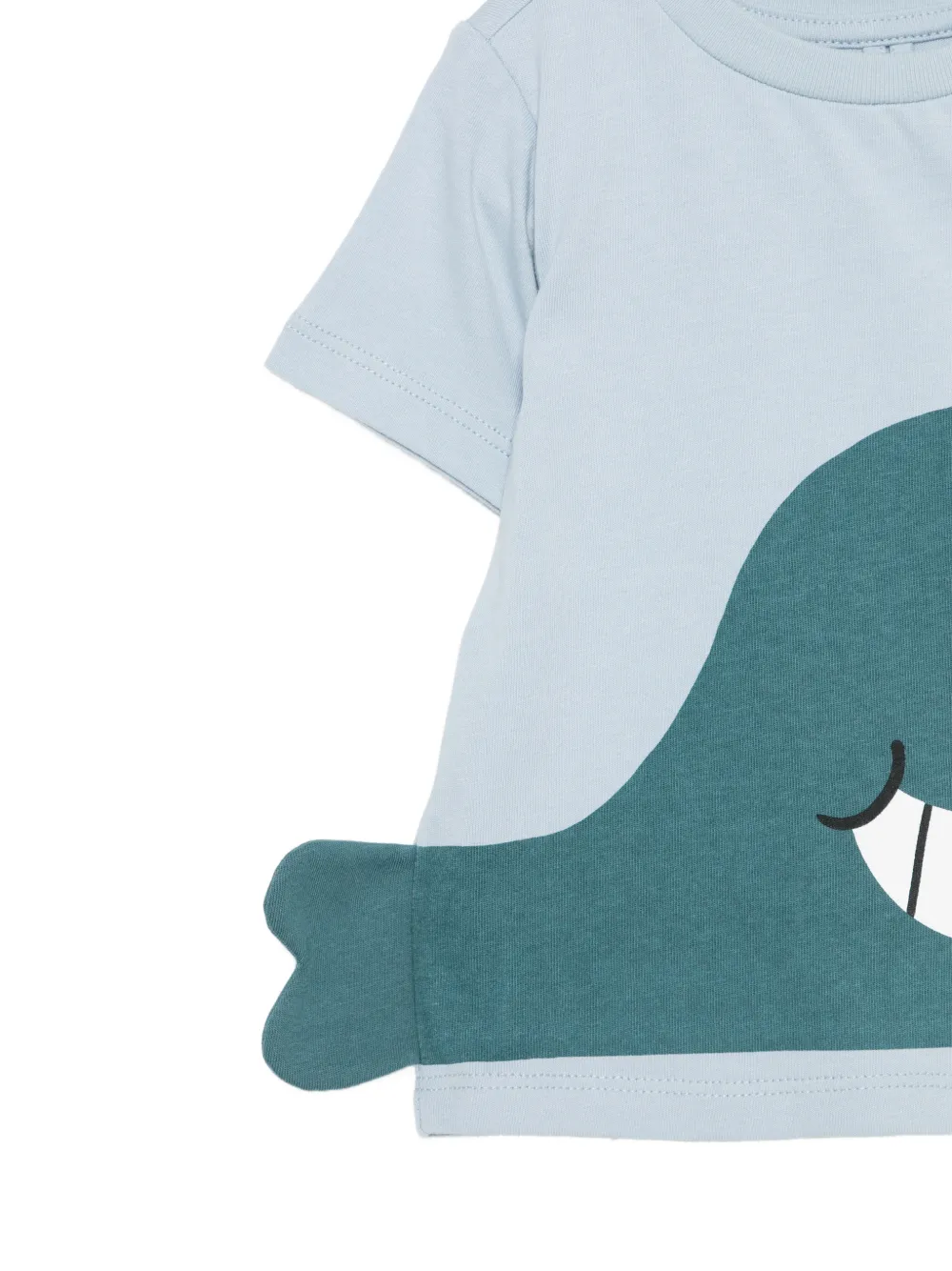 Stella McCartney Kids T-shirt met logo Blauw