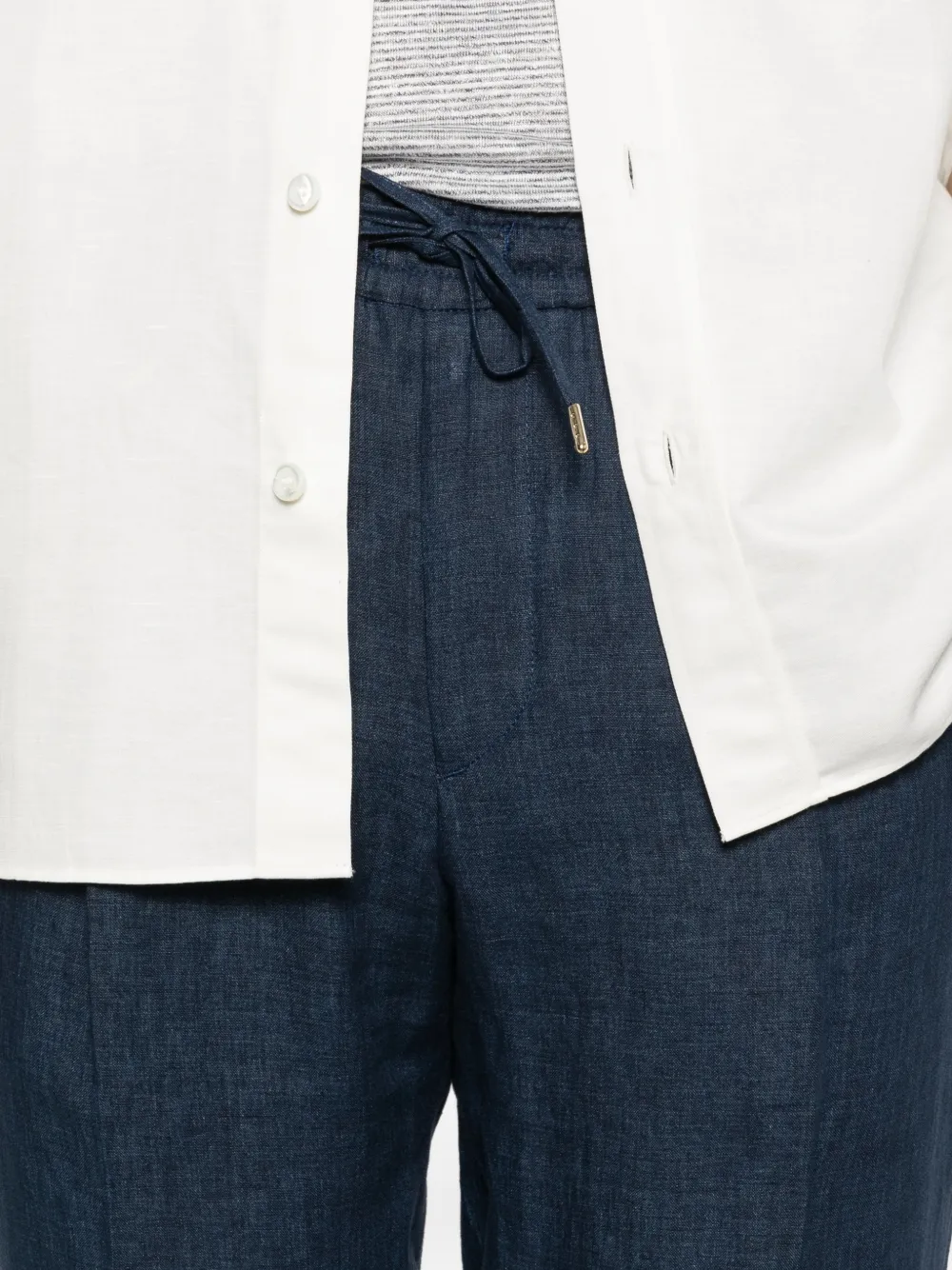 Briglia 1949 Wimbledon broek met trekkoordtaille Blauw