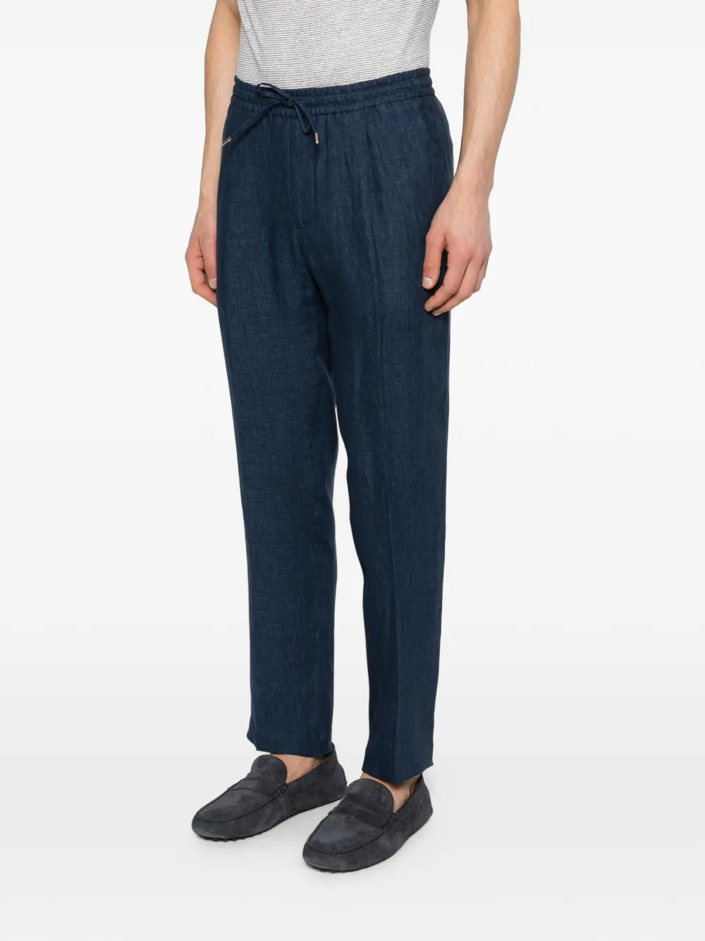 Briglia 1949 Wimbledon broek met trekkoordtaille Blauw